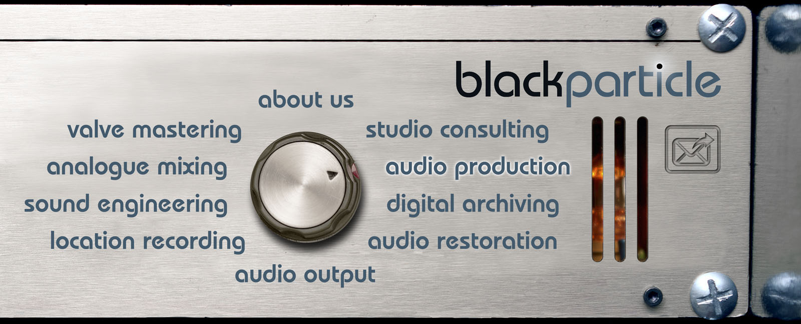 blackparticle header navigation