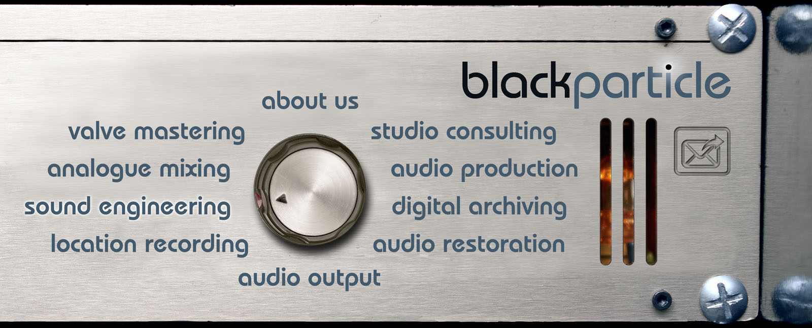 blackparticle header navigation