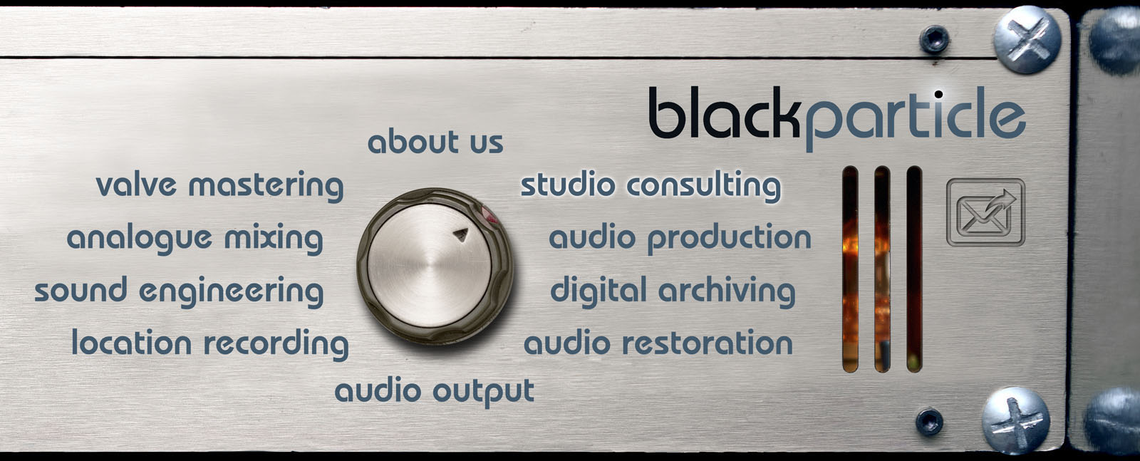 blackparticle header navigation